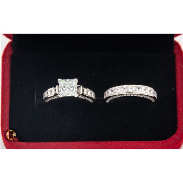 #1182-2 PCE WEDDING SET WITH HAND SET 2.00 CT