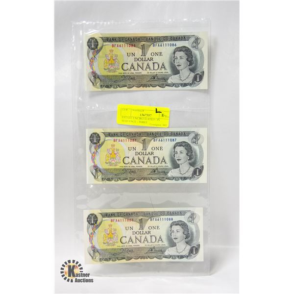 ESTATE UNCIRCULATED - IN SEQUENCE - THREE