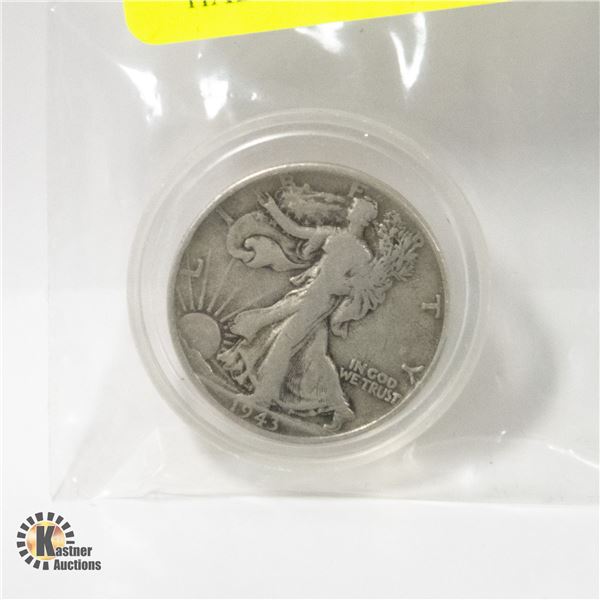 1943 U.S. SILVER WALKING LIBERTY HALF DOLLAR