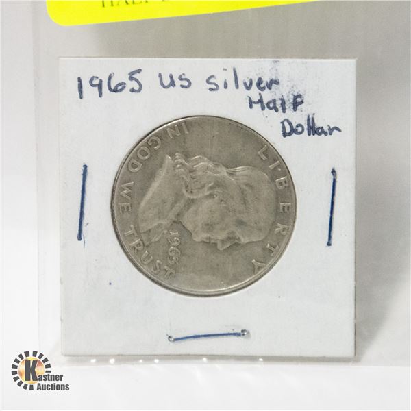1965 U.S. SILVER LIBERTY BELL HALF DOLLAR
