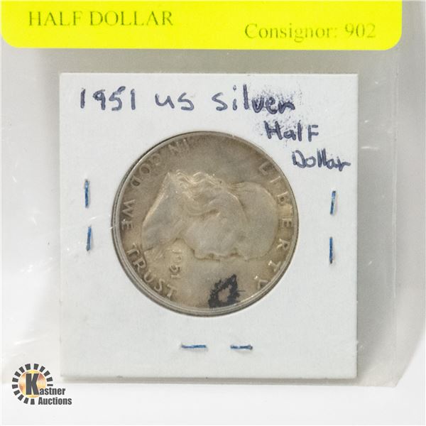 1951 U.S. SILVER LIBERTY BELL HALF DOLLAR