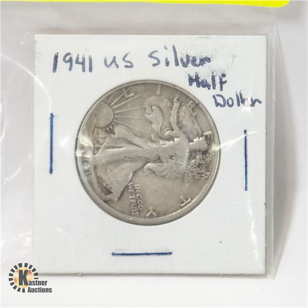 1941 U.S. SILVER WALKING LIBERTY HALF DOLLAR