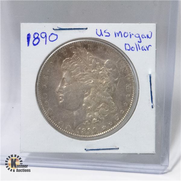 1890 U.S. MORGAN SILVER DOLLAR COIN