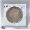 Image 1 : 1890 U.S. MORGAN SILVER DOLLAR COIN