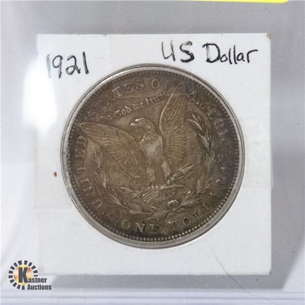 1921 MORGAN "D" U.S. SILVER DOLLAR COIN