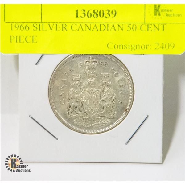 1966 SILVER CANADIAN 50 CENT PIECE