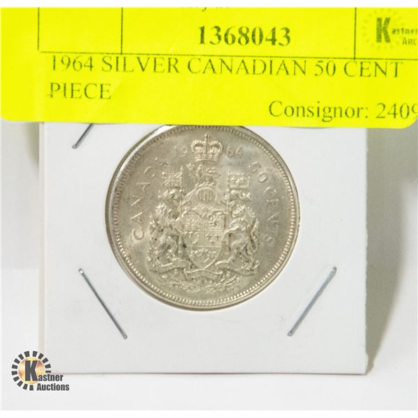 1964 SILVER CANADIAN 50 CENT PIECE