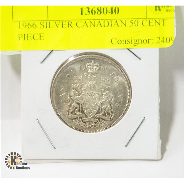 1966 SILVER CANADIAN 50 CENT PIECE