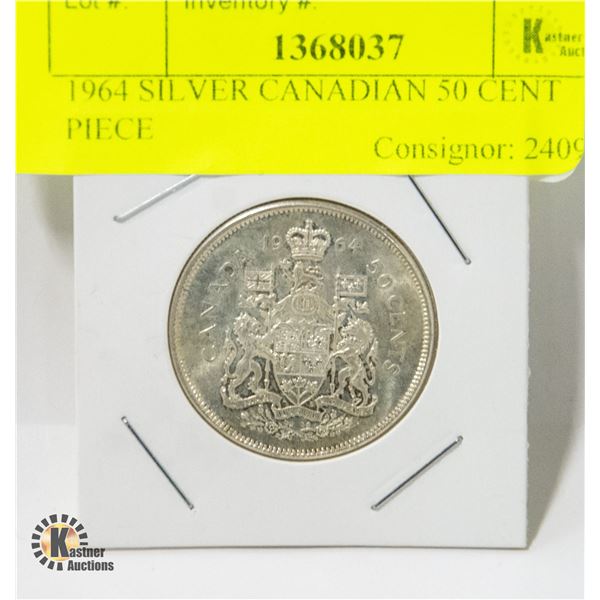 1964 SILVER CANADIAN 50 CENT PIECE