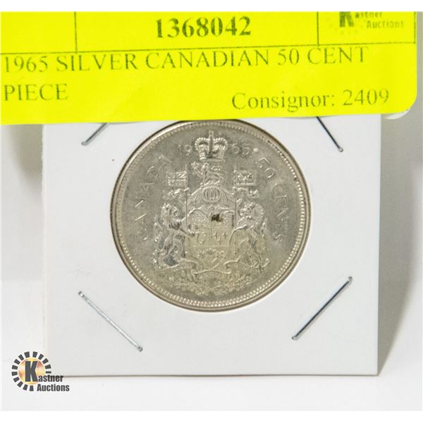 1965 SILVER CANADIAN 50 CENT PIECE