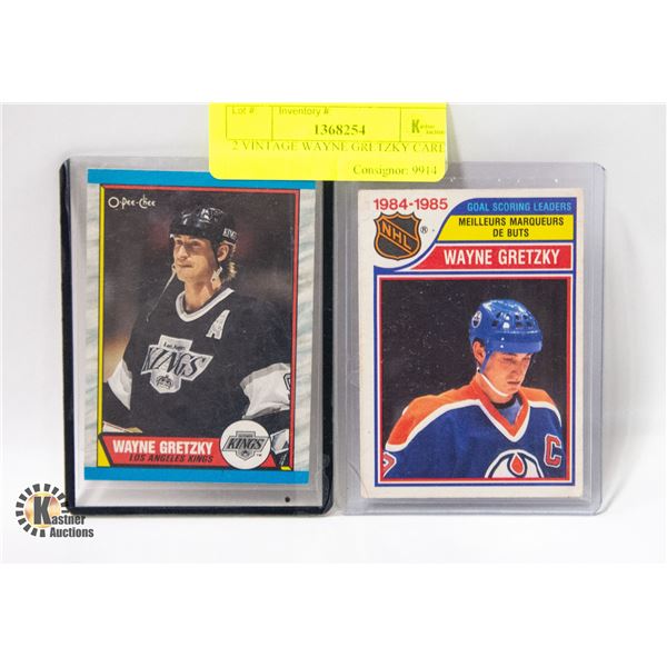2 VINTAGE WAYNE GRETZKY CARDS