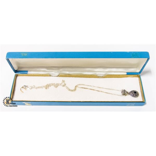 .925 SILVER 22 INCH NECKLACE WITH VINTAGE