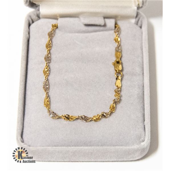 NEW 10 KT GOLD BRACELET - 7.75"-LONG