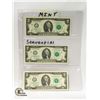3X $2 US NOTES SEQUENTIAL