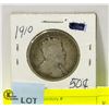 Image 1 : 1910 - 50 CENT PIECE SILVER