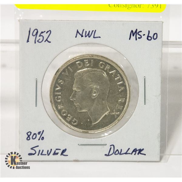1952 NWL HIGH GRADE SILVER DOLLAR