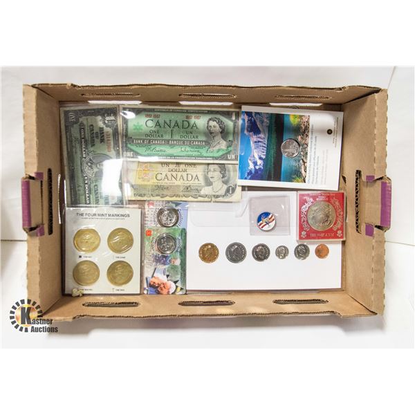 ASST COINS-$1 BANK NOTE