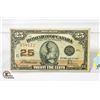 Image 1 : CANADIAN 1923 "SHINPLASTER" (25 CENT PAPER MONEY)