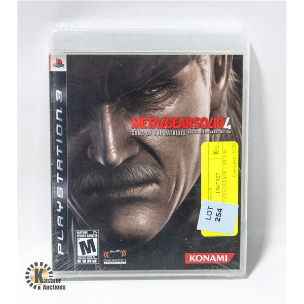 SEALED PLAYSTATION 3 METAL GEAR