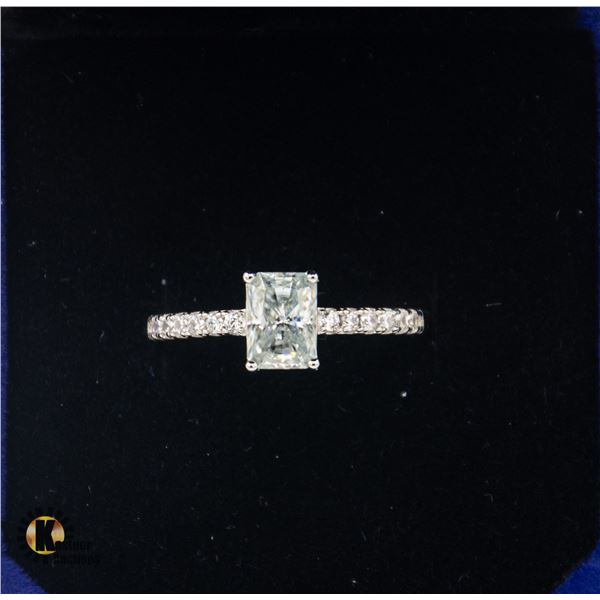 #1158-1.00 CT GRA CERTIFIED RADIANT CUT MOISSANITE