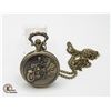 Image 1 : #1122-BRAND NEW BRONZE TONE POCKET WATCH WITH