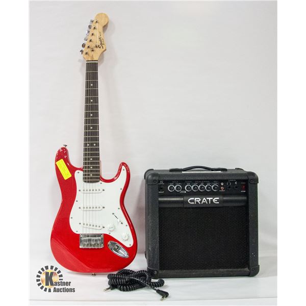 SQUIRE MINI WITH SOFTCASE, CORD & AMP CRATE