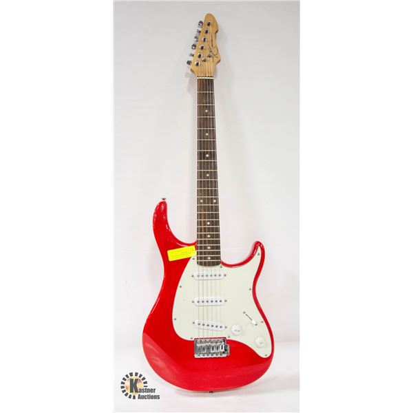 PEAVEY RAPTOR-EXP STRAT STYLE RED WITH SOFT CASE
