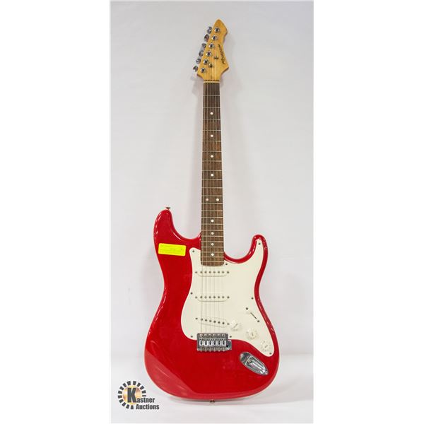 RENEGRADE ELECTRIC STRAT STYLE RED WITH SOFT CASE