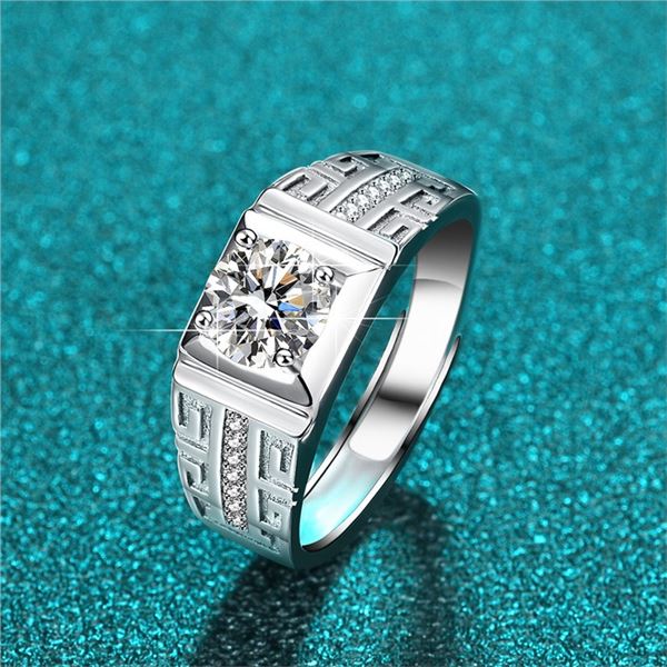 2 CT GRA CERTIFIED MENS MOISSANITE 925 SILVER