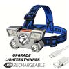 Image 5 : 4 PACKS-RECHARGEABLE 5 LED HEADLAMP: 4 MODES,