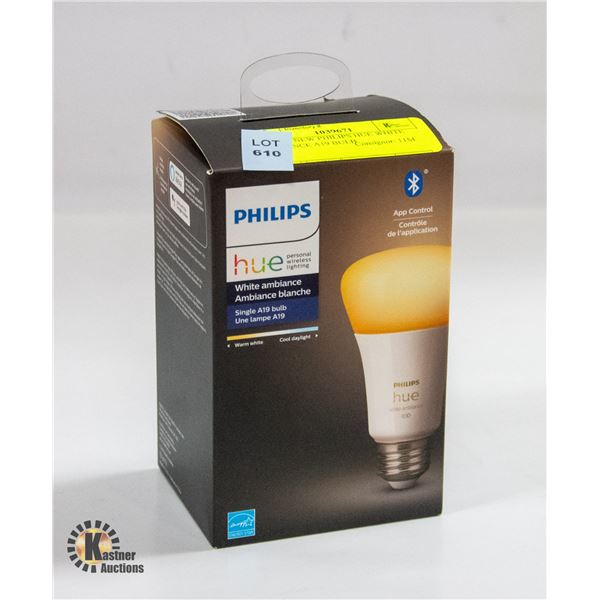 BRAND NEW PHILIPS HUE WHITE AMBIENCE A19 BULB