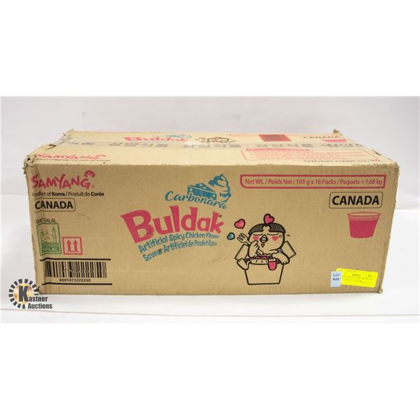 NEW 16 PACK BULDAK ARTIFICIAL SPICY CHICKEN FLAVOR