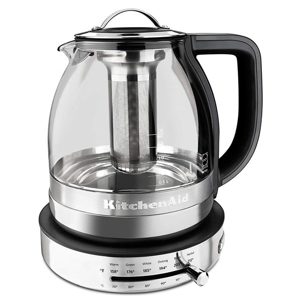 NEW KITCHEN AID GLASS TEA KETTLE 5 TEA SETTINGS