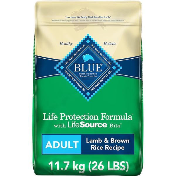 NEW 11.7KG BLUE BUFFALO LAMB AND BROWN RICE FORMUL
