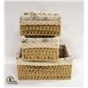 Image 1 : BRAND NEW SET OF 3 ROPE WOVEN TIDY STORAGE BASKETS