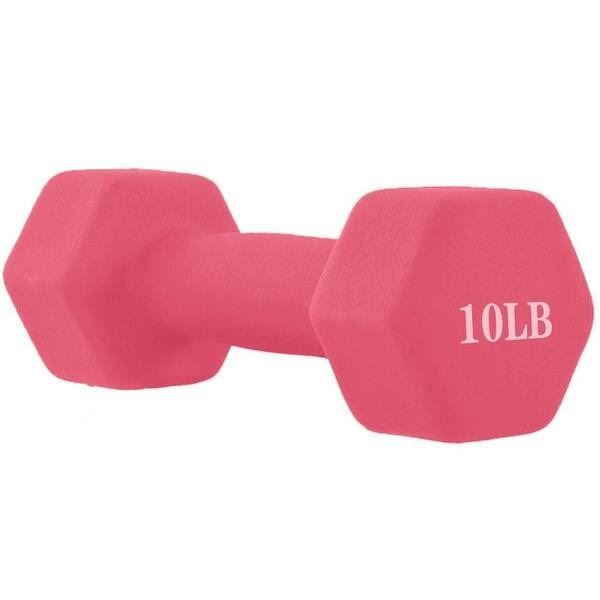 NEW 10LBS PINK DUMBBELL