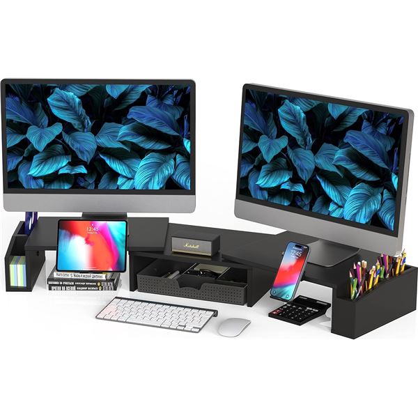 NEW SIMPLE HOUSEWARE DESK DUAL MONITOR STAND