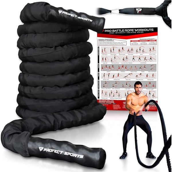 NEW PROFECT SPORTS BATTLE ROPE WITH SLEEVE