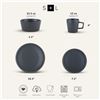 Image 2 : BRAND NEW STONE + LAIN COUPE DINNERWARE SET - 4