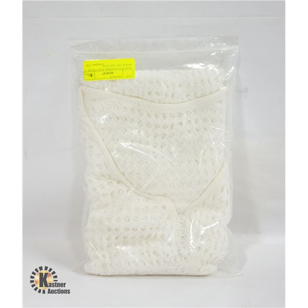 NEW JFAN BATHING SUIT COVER UP WHITE ONE SIZE FITS