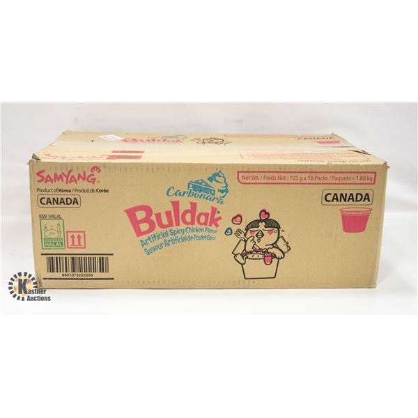 NEW 16 PACK BULDAK ARTIFICIAL SPICY CHICKEN FLAVOR