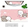 Image 1 : NEW GAMING MOUSE PAD PINK CAT THEME 35" X 15.7"