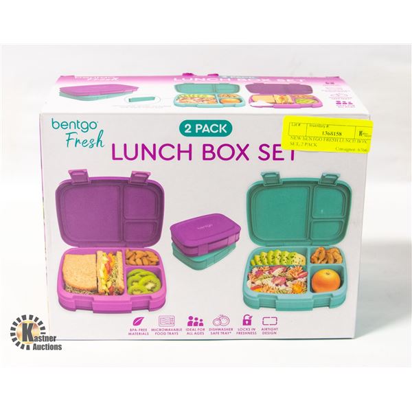 NEW BENTGO FRESH LUNCH BOX SET, 2 PACK