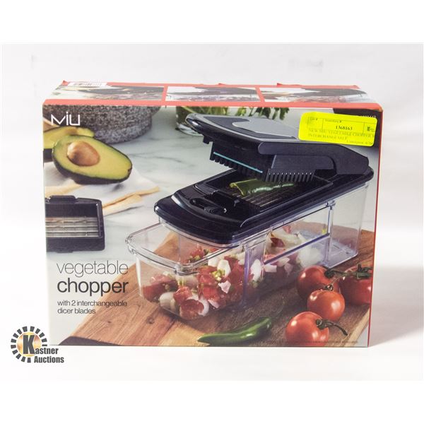 NEW MIU VEGETABLE CHOPPER W/ 2 INTERCHANGEABLE
