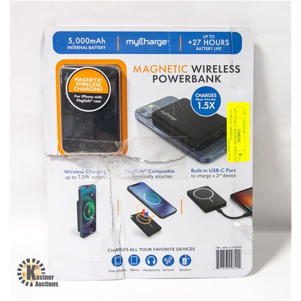 MY CHARGE MAGNETIC WIRELESS CHARGER, 5000MAH