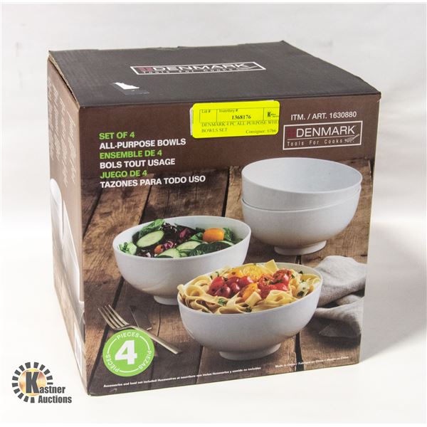 DENMARK 4 PC ALL PURPOSE WHITE BOWLS SET