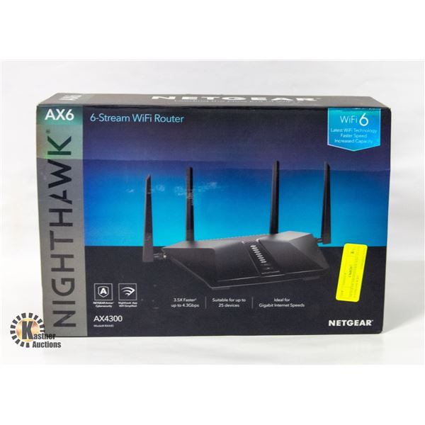 NETGEAR NIGHTHAWK AX6 AX4300 6 STREAM WIFI
