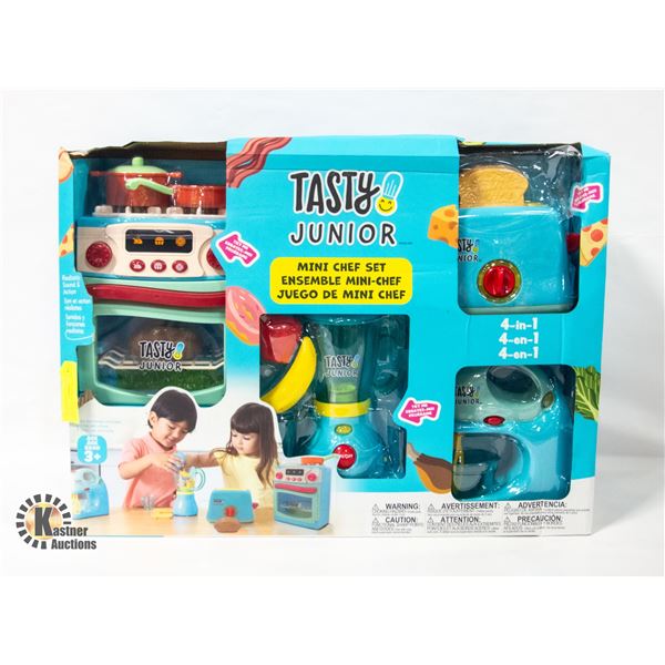 NEW TASTY JUNIOR MINI CHEF SET, LARGE, 4 IN 1