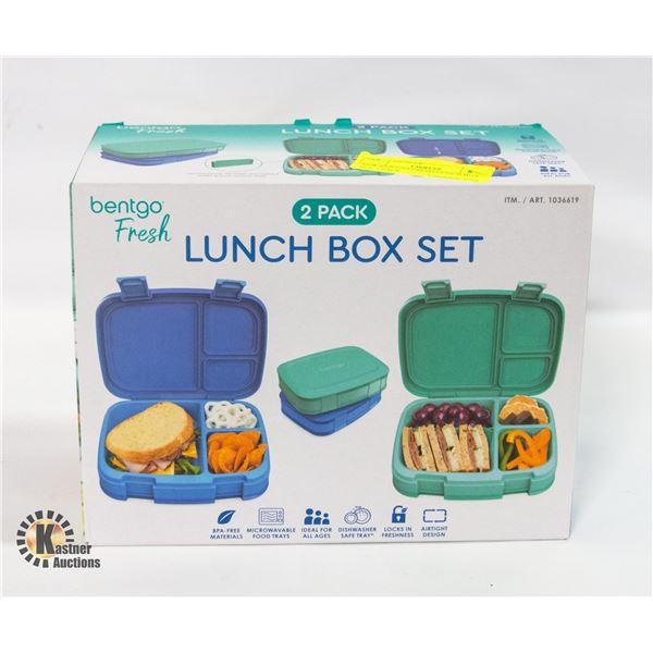 NEW BENTGO FRESH LUNCH BOX SET, 2 PACK