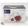Image 1 : NEW FORTESSA JUPITER 6PC SET OF CLEAR GLASS BOWLS